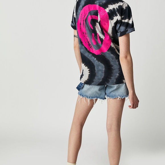 Free People x one teaspoon hand printed solar storm tee , VEUC worn once, - Picture 2 of 4